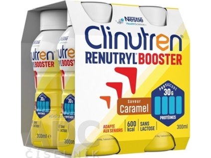 Clinutren RENUTRYL BOOSTER - sol, karamelová príchuť 4x300 ml (1200 ml)