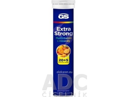 GS Extra Strong Multivitamin s minerálmi - tbl eff príchuť pomaranč 20+5 (25 ks)