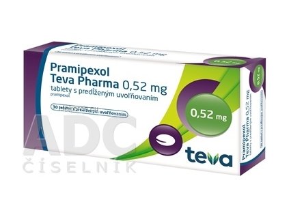 Pramipexol Teva Pharma 0,52 mg - 1x30 ks