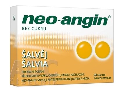 NEO-ANGIN ŠALVIA 1,2 mg/0,6 mg/5,9 mg pastilky - 1x24 ks