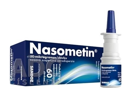 Nasometin 50 mikrogramov/dávku - aer nau 10 g (fľ.HDPE s rozprašovačom) 1x60 dávok