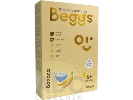 Beggs Mliečna kaša ryžová Banánová - 1x200 g
