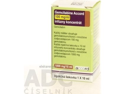 Gemcitabine Accord 100 mg/ml infúzny koncentrát - 10 ml