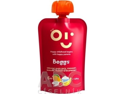 Beggs BIO Detská ryža s  jogurtom, banánom - 1x120 g