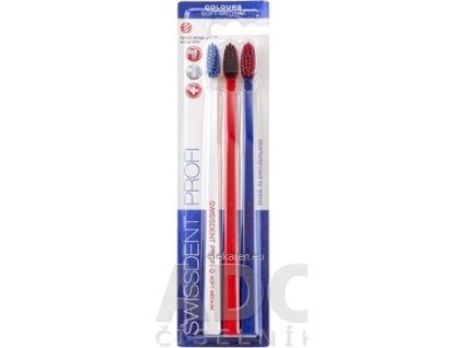 SWISSDENT PROFI Colours Soft-Medium zubná kefka - 1x3 ks