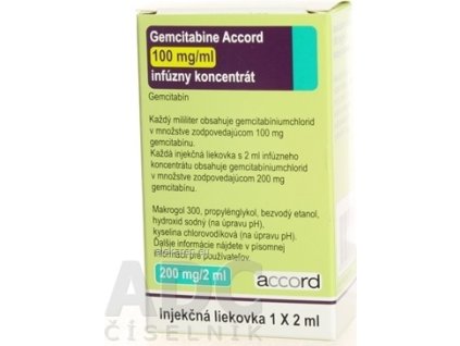 Gemcitabine Accord 100 mg/ml infúzny koncentrát - 1x2 ml