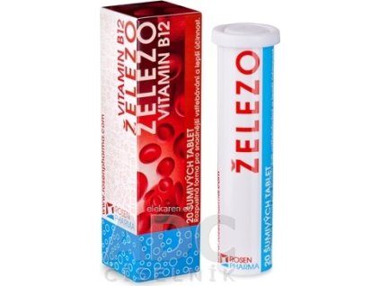 ŽELEZO + Vitamín B12 - RosenPharma - 1x20 ks