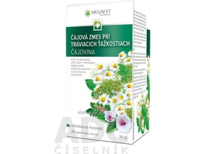 MEGAFYT Čajová zmes pri tráviacich ťažkostiach - spc (záparové vrecúška) 20x1,5 g (30 g)