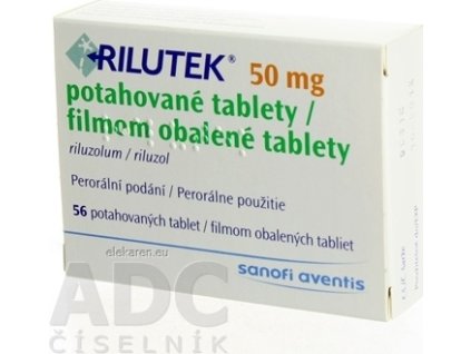 RILUTEK 50 mg filmom obalené tablety - 1x56 ks