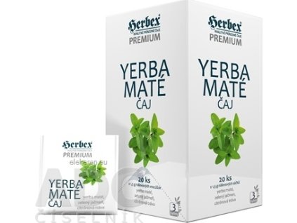 HERBEX Premium YERBA MATÉ ČAJ - bylinná zmes, čaj 20x1,5 g (30 g)