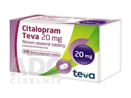 CITALOPRAM-TEVA TBL FLM 100X20MG