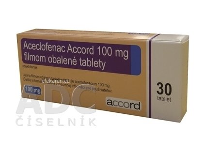 Aceclofenac Accord 100 mg - 1x30 ks