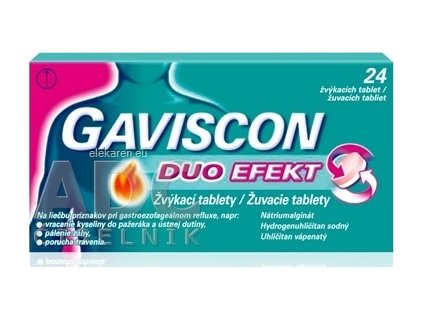 GAVISCON DUO EFEKT žuvacie tablety - 1x24 ks