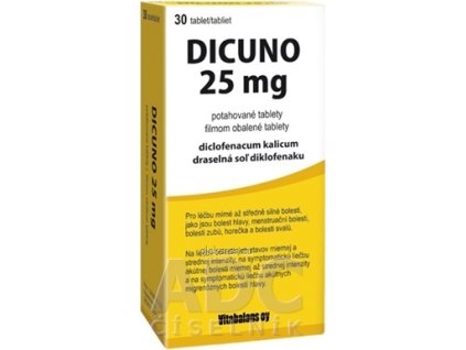DICUNO 25 mg filmom obalené tablety - 1x30 ks