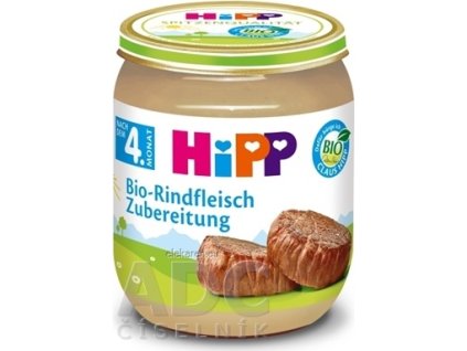 HiPP Príkrm BIO Hovädzie mäso - pyré - 1x125 g