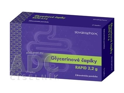 Slovakiapharm Glycerínové čapíky RAPID 2,2 g - 1x12 ks