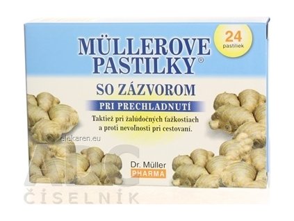 MÜLLEROVE PASTILKY SO ZÁZVOROM - 1x24 ks