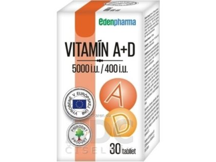 EDENPharma VITAMÍN A + D3 (5000 I.U./ 400 I.U.) - 1x30 ks