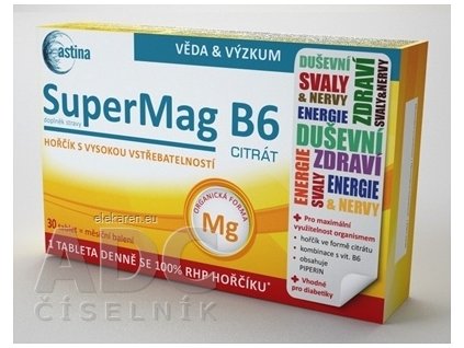 Astina SuperMag B6 CITRÁT - 1x30 ks