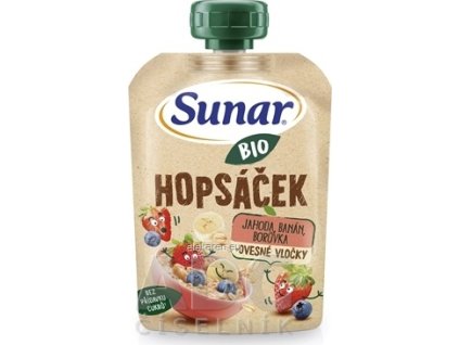 Sunar BIO HOPSÁČEK Jahoda, banán, čučoriedka - 1x100 g