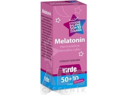 VIRDE Melatonín VÝHODNÉ BALENIE - tbl 50+10 zdarma (60 ks)