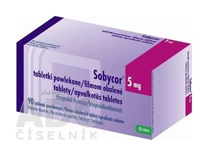 Sobycor 5 mg filmom obalené tablety - 1x90 ks