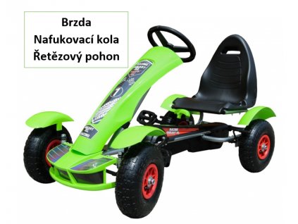 Dětská šlapací motokára formule 01 zelená