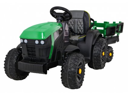 169999 detsky elektricky traktor farmer s vleckou a lopatou zeleny