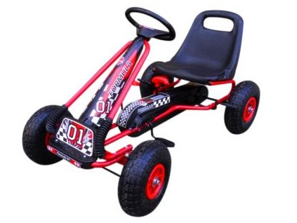 Dětská šlapací motokára G1 červená