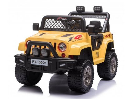 Dětské elektrické autíčko Jeep Power 4x4 žluté