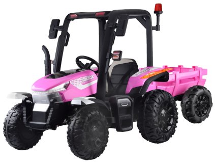 Dětský elektrický traktor s přívěsem Blast 4x4 růžový01