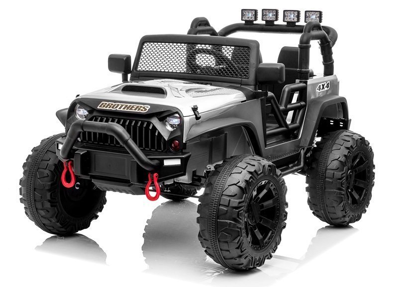 Mamido Elektrické autíčko Jeep Brothers 24V 2x200W lakované stříbrné