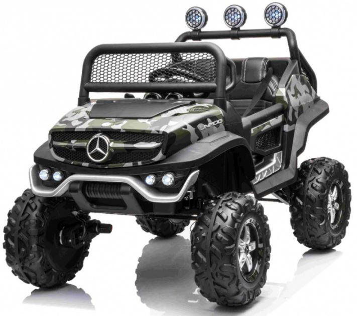 Mamido Dětské elektrické autíčko Buggy Mercedes-Benz Unimog 4x4 lakované maskáčové