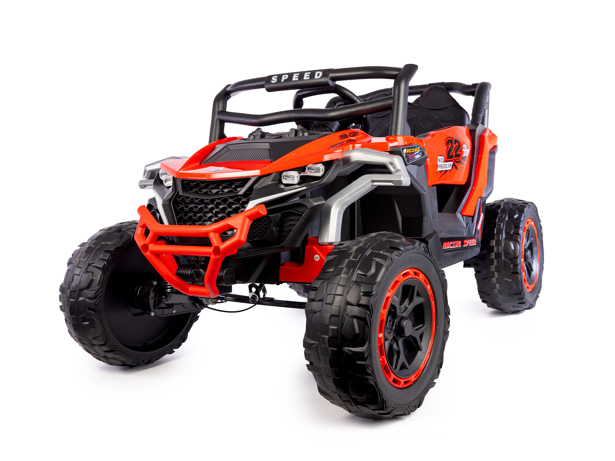 Mamido Elektrické autíčko Buggy Racing Speed 22 červené | 4x4 | 12V10Ah | 180W | EVA | LED | 2,4Ghz | ECO kůže