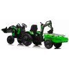 dětský elektrický traktor s vlečkou zelený07