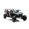 Elektrické autíčko Buggy UTV čtyřmístné 24V nafukovací kola bílé01