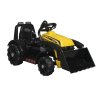 Dětský elektrický traktor s radlicí žlutý11