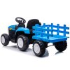 Dětský elektrický traktor s přívěsem New Holland modrý10