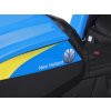 Dětský elektrický traktor s přívěsem New Holland modrý09