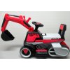 Dětský elektrický bagr C3 červený