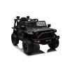 Elektrické autíčko OFFROAD černé 12V Vysoký podvozek, široké sedadlo, Odpružené nápravy, 2,4 GHz Dálkové ovládání LED světla