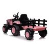 Dětský elektrický traktor s vlečkou 12V 7Ah růžový