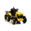 Dětský elektrický traktor s vlečkou 12V 7Ah žlutý