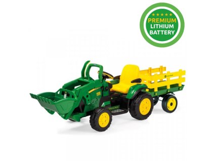 PegPerego John Deere Ground Loader + Vlečka Stake Side Trailer