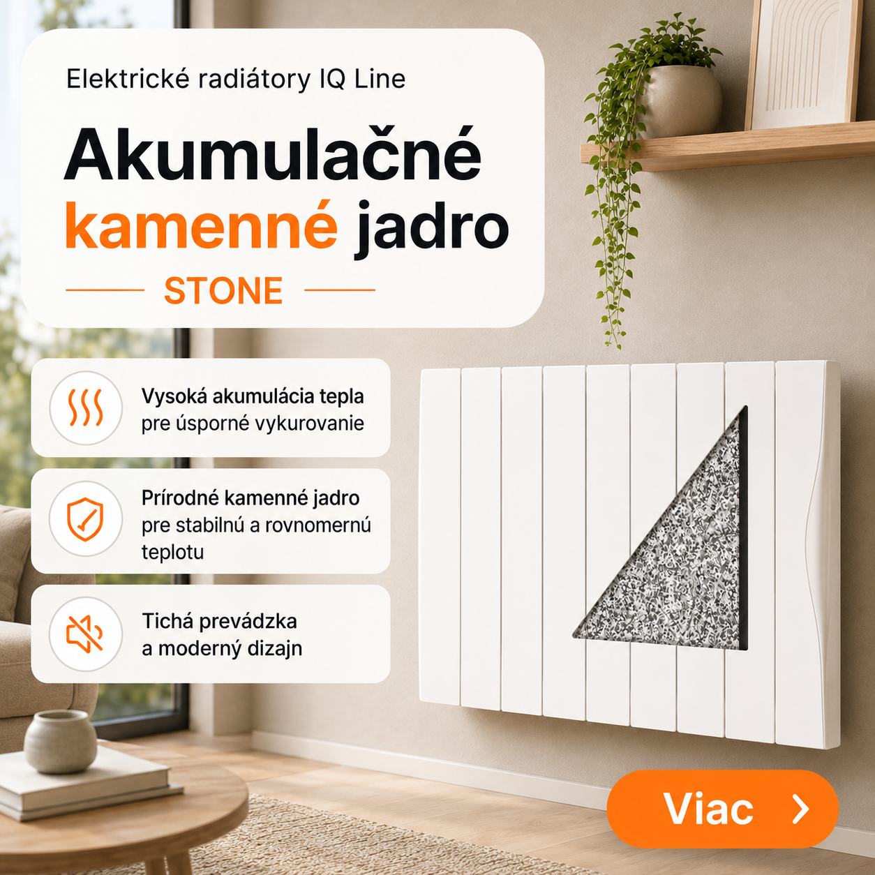 Elektrický radiátor IQ Line STONE