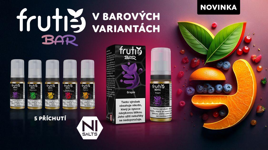 E-liquidy Frutie Bar Salt 10ml - bez nikotinu, 10mg a 20mg