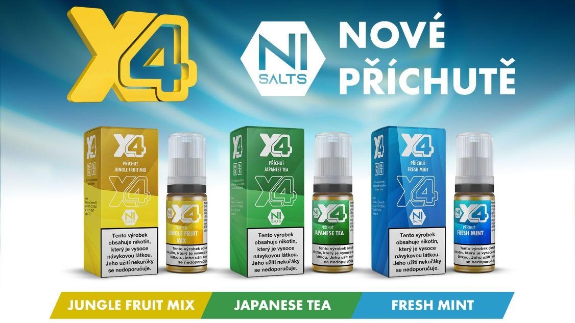 E-liquidy X4 Bar Juice Salt 10ml