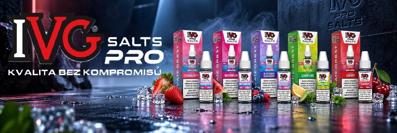 Britské E-liquidy IVG Pro Salts 10mg a 20mg