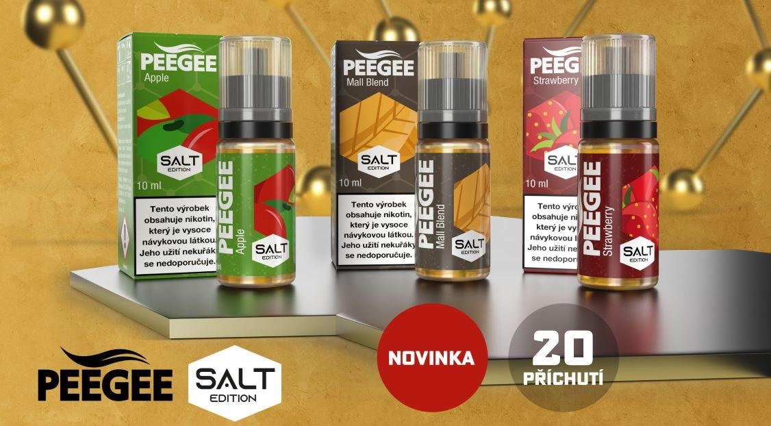 E-liquidy PEEGEE Salt 10ml a 3x10ml 50PG/50VG