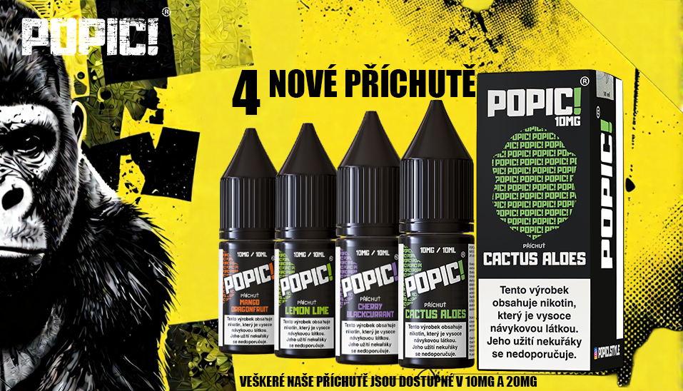 E-liquidy POPIČ! SALT 10ml 10mg a 20mg